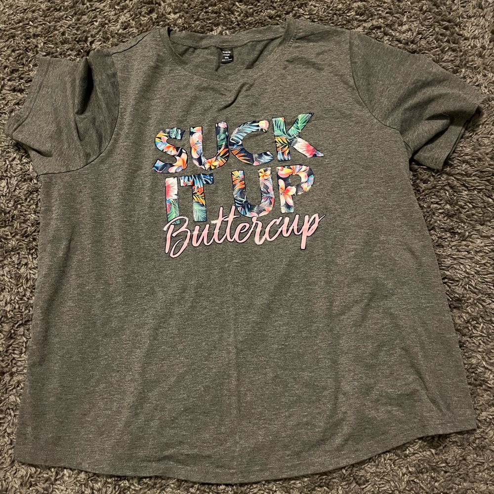 Women’s SHEIN Gray Tee with Colorful Graphic